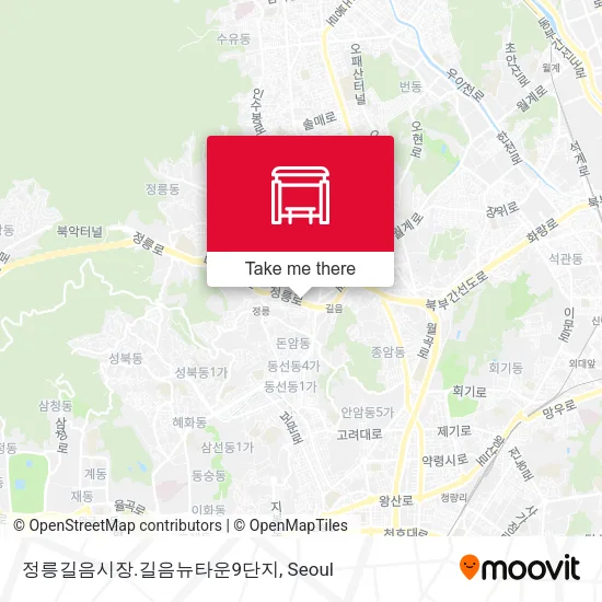 정릉길음시장.길음뉴타운9단지 map