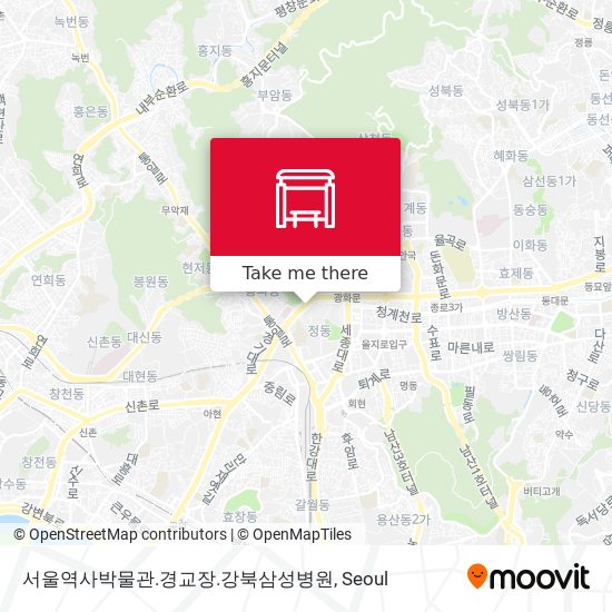 서울역사박물관.경교장.강북삼성병원 map