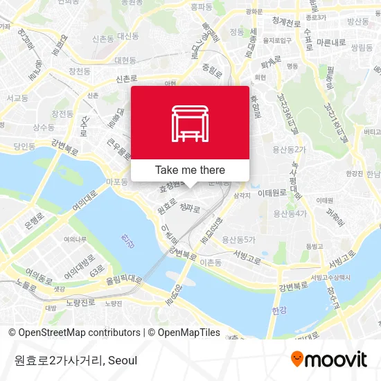 원효로2가사거리 map