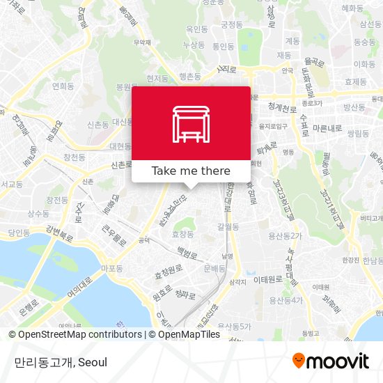 만리동고개 map