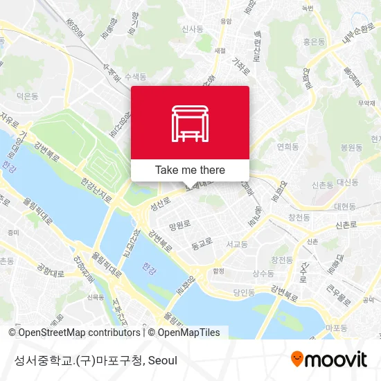 성서중학교.(구)마포구청 map