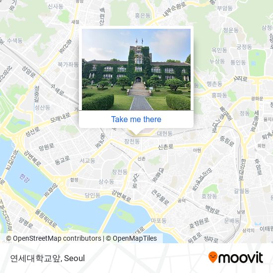 연세대학교앞 map