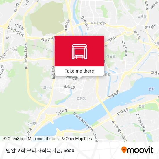 밀알교회.구리사회복지관 map