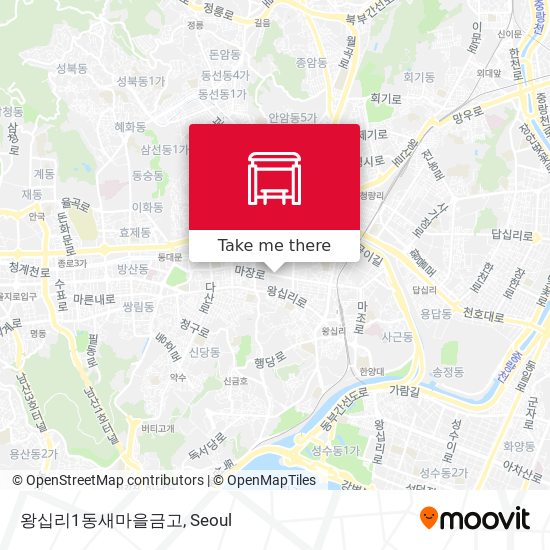 왕십리1동새마을금고 map
