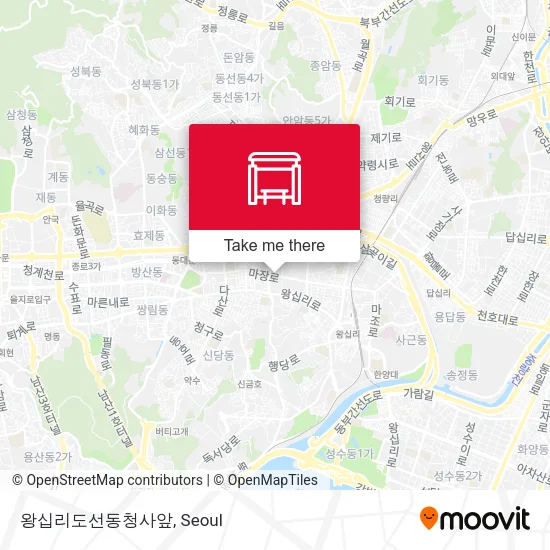 왕십리도선동청사앞 map