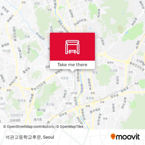 석관고등학교후문 map
