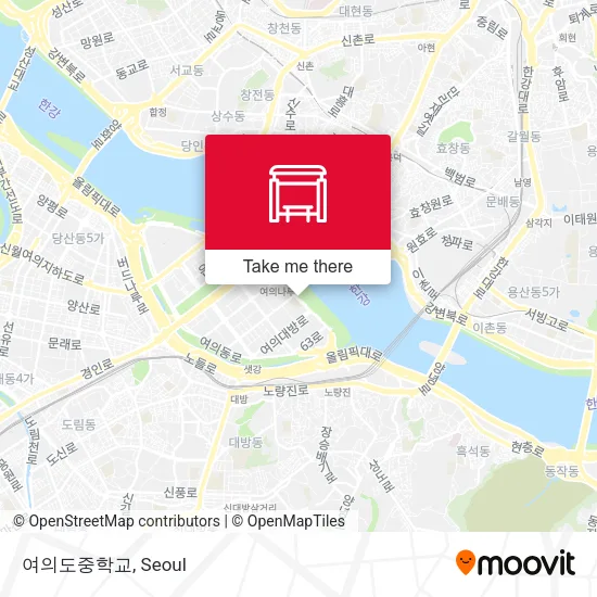 여의도중학교 map