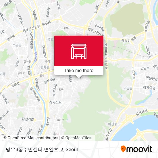 망우3동주민센터.면일초교 map
