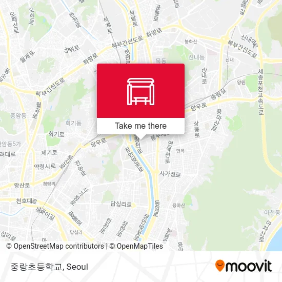 중랑초등학교 map