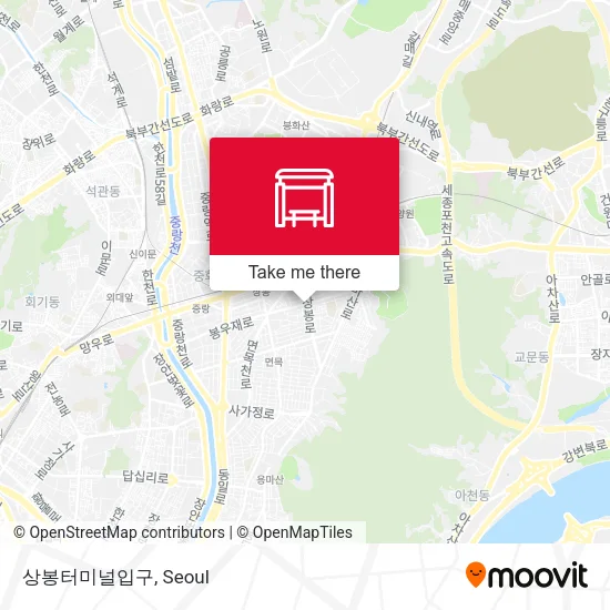상봉터미널입구 map