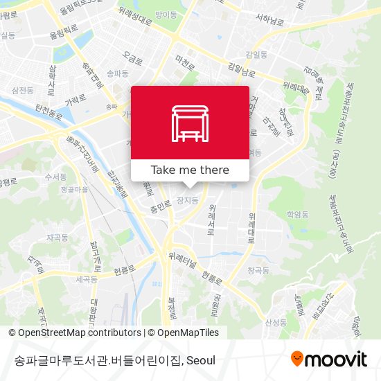 송파글마루도서관.버들어린이집 map