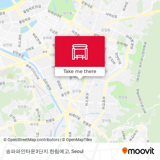 송파파인타운3단지.한림예고 map