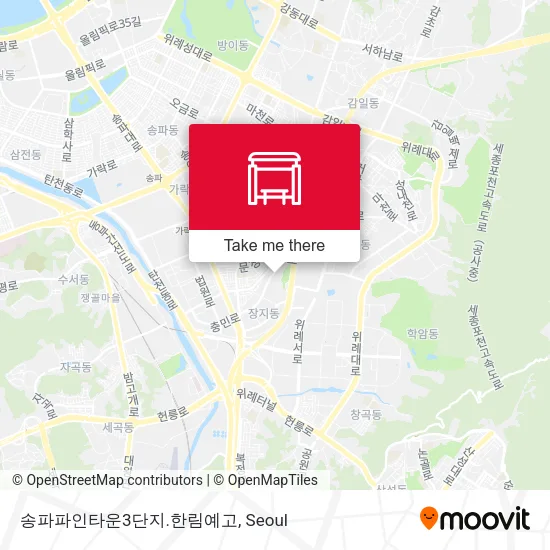 송파파인타운3단지.한림예고 map