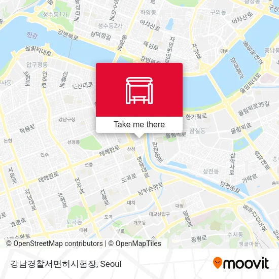 강남경찰서면허시험장 map