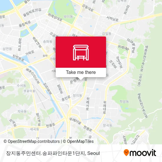 장지동주민센터.송파파인타운1단지 map