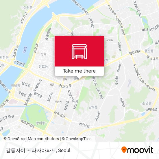 강동자이.프라자아파트 map