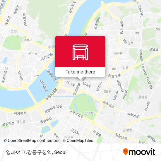 영파여고.강동구청역 map