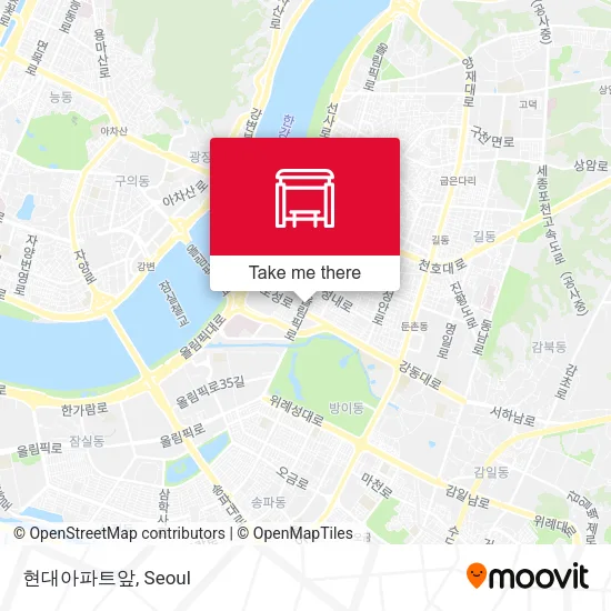현대아파트앞 map