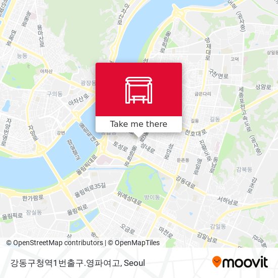 강동구청역1번출구.영파여고 map