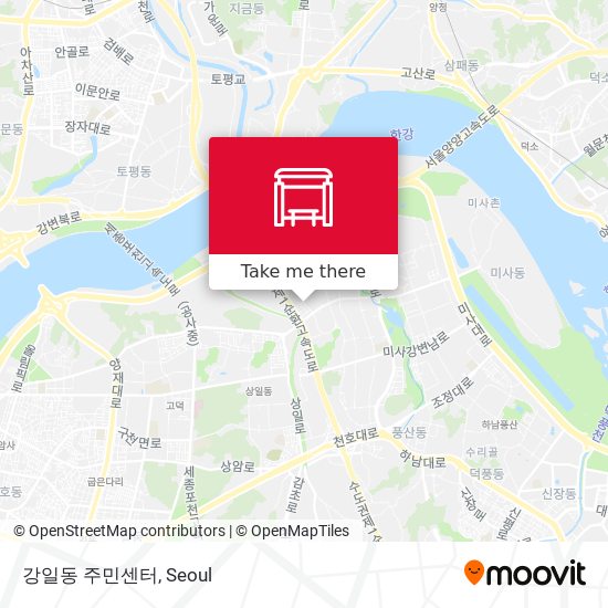 강일동 주민센터 map