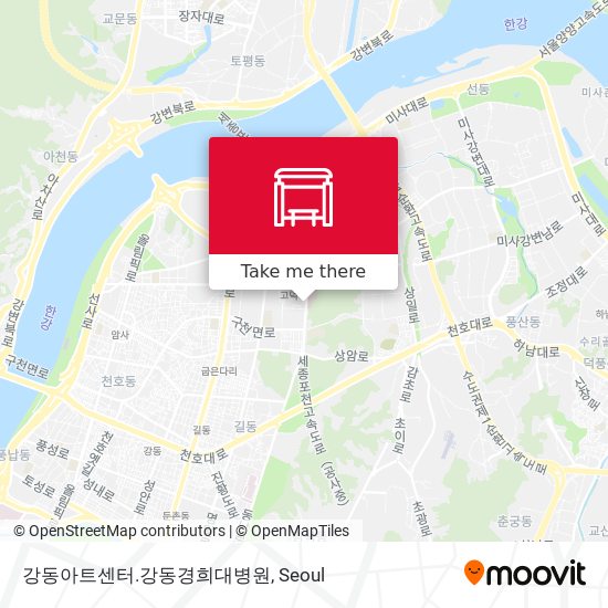 강동아트센터.강동경희대병원 map