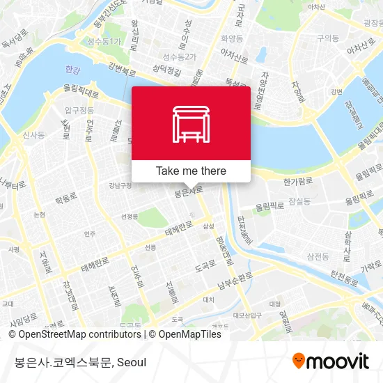 봉은사.코엑스북문 map