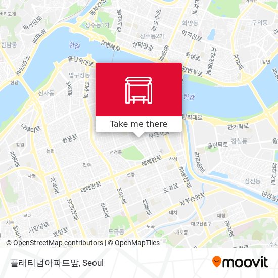 플래티넘아파트앞 map