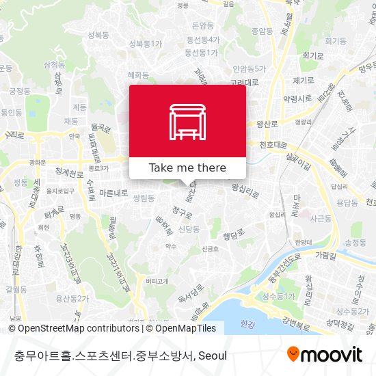 충무아트홀.스포츠센터.중부소방서 map