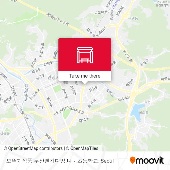 오뚜기식품.두산벤처다임.나눔초등학교 map