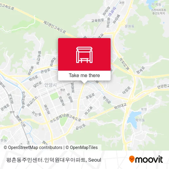 평촌동주민센터.인덕원대우아파트 map