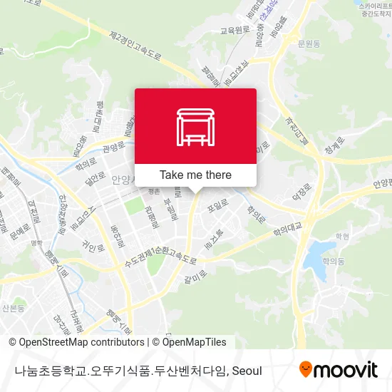 나눔초등학교.오뚜기식품.두산벤처다임 map