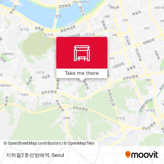 지하철2호선방배역 map