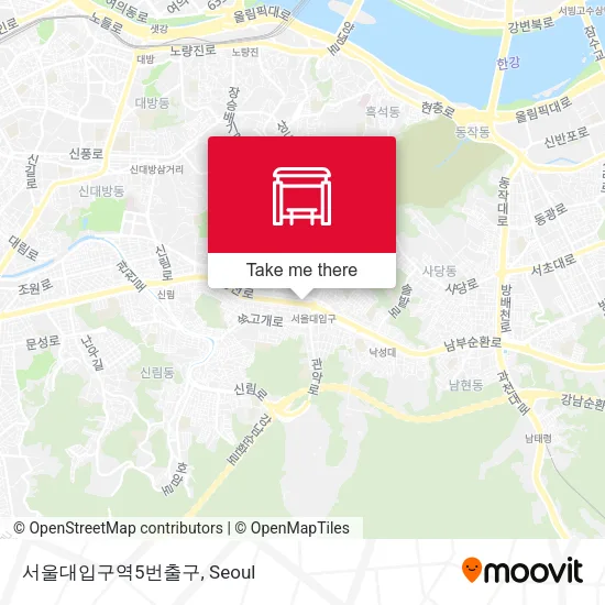 서울대입구역5번출구 map