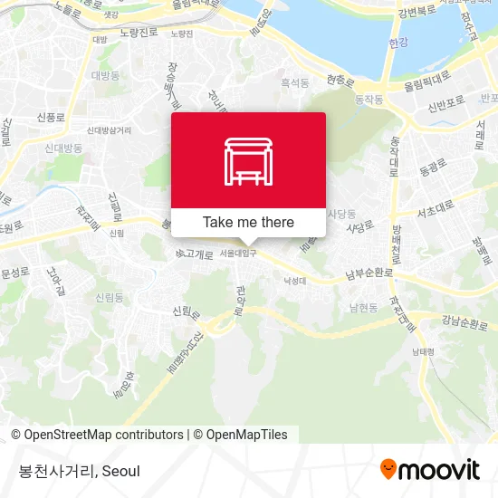 봉천사거리 map