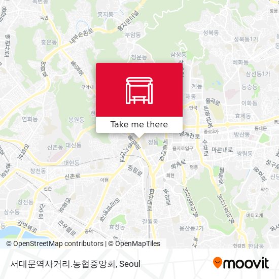 서대문역사거리.농협중앙회 map