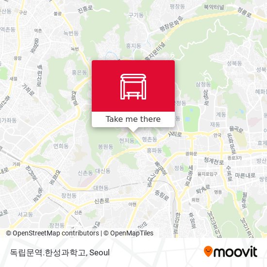 독립문역.한성과학고 map