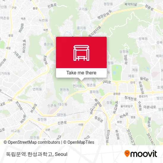 독립문역.한성과학고 map
