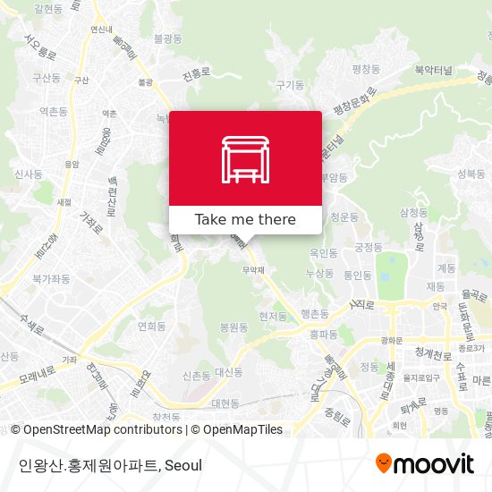 인왕산.홍제원아파트 map