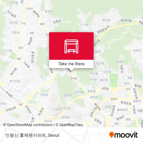 인왕산.홍제원아파트 map