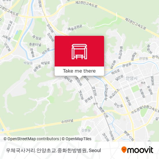 우체국사거리.안양초교.중화한방병원 map