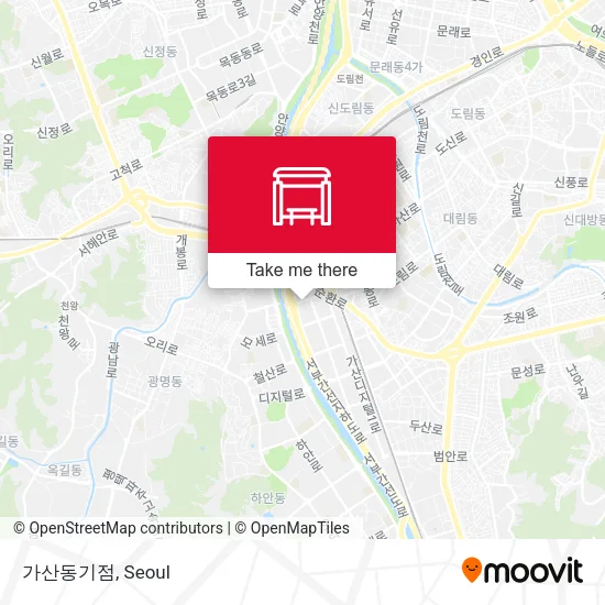 가산동기점 map