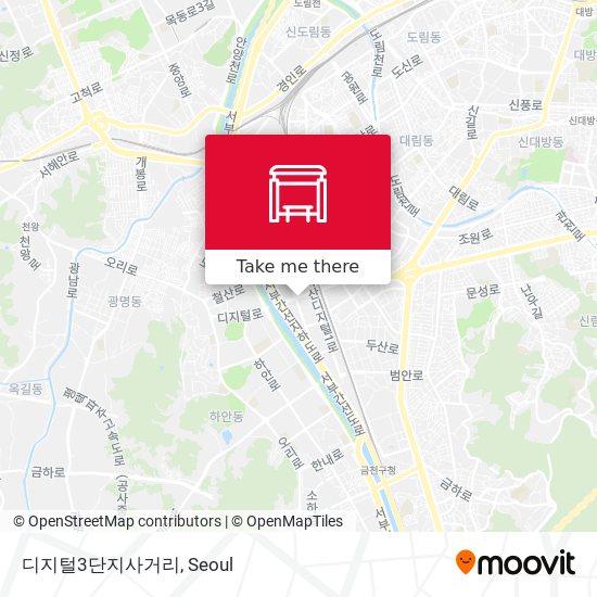 디지털3단지사거리 map