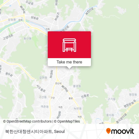 북한산대창센시티아파트 map