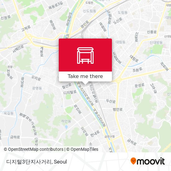 디지털3단지사거리 map