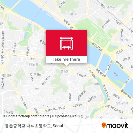 등촌중학교 백석초등학교 map