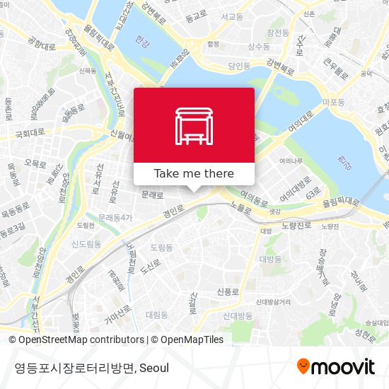 영등포시장로터리방면 map