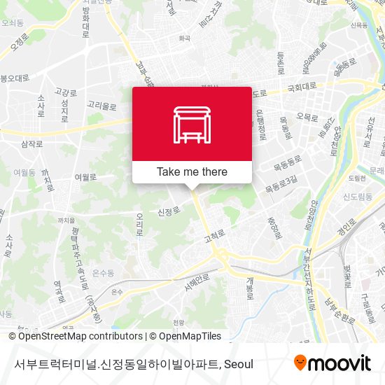 서부트럭터미널.신정동일하이빌아파트 map