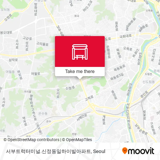 서부트럭터미널.신정동일하이빌아파트 map
