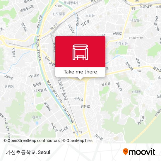 가산초등학교 map