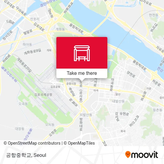 공항중학교 map